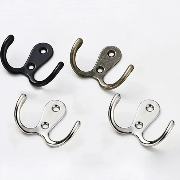 10pcs-Coat-Hooks-Wall-Mounted-2-Hole-Towel-Hanger-For-Coats-Hats-Clothing-Home-Storage-Hooks