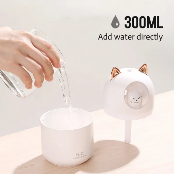 300ML-Air-Humidifier-Cute-Cat-Ultra-Silent-USB-Office-Household-Bedroom-Car-Aromatherapy-Air-Purifier-with-3