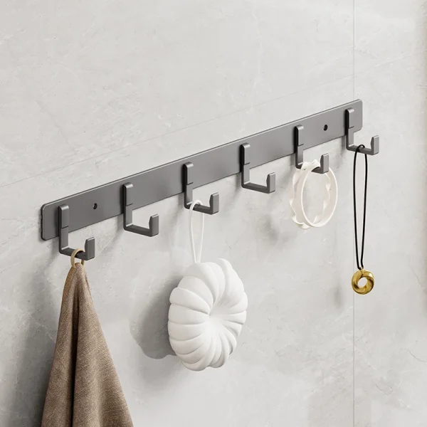 Aluminum-Grey-Robe-Hook-Wall-Hanging-Towel-Hooks-Clothes-Storage-Bathroom-Accessories-5