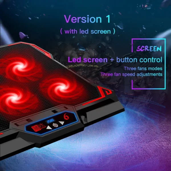 COOLCOLD-17inch-Gaming-Laptop-Cooler-Six-Fan-Led-Screen-Two-USB-Port-2600RPM-Laptop-Cooling-Pad-2