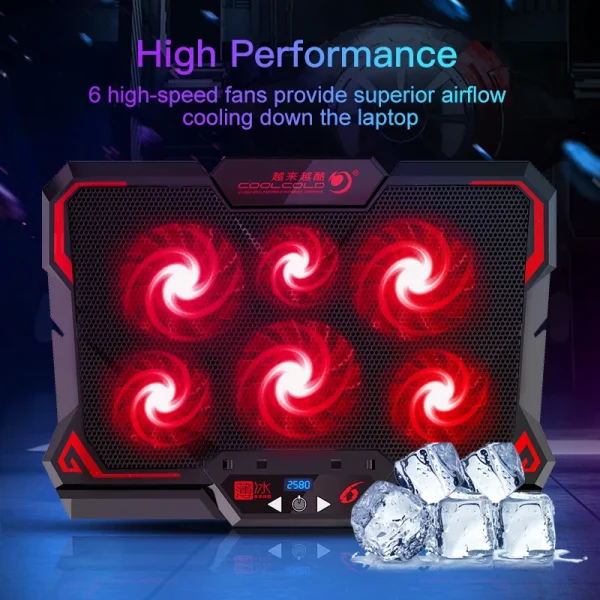 COOLCOLD-17inch-Gaming-Laptop-Cooler-Six-Fan-Led-Screen-Two-USB-Port-2600RPM-Laptop-Cooling-Pad-4