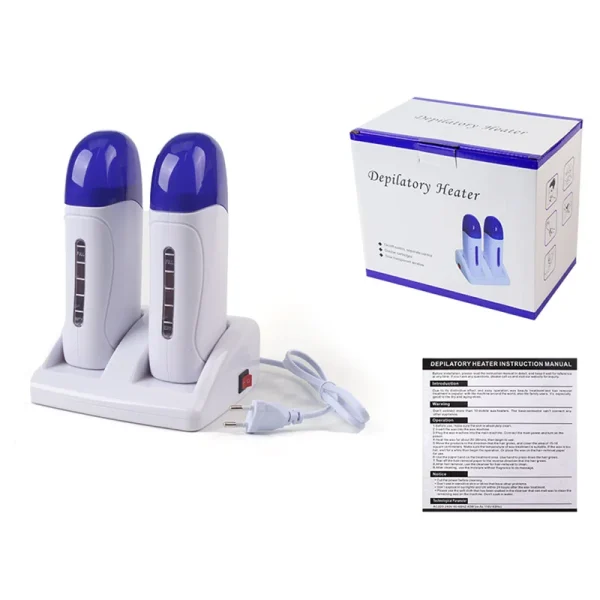 Electric-Double-Wax-Heater-Epilator-Cartridge-Wax-Roller-Base-Roll-On-Waxing-Refillable-Hair-Removal-Machine-4