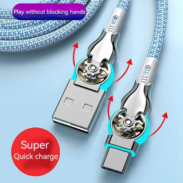 Fast-Charge-Type-C-Cable-Micro-USB-180-Degree-Rotation-Elbow-Gamer-Cable-for-Xiaomi-Samsung-2