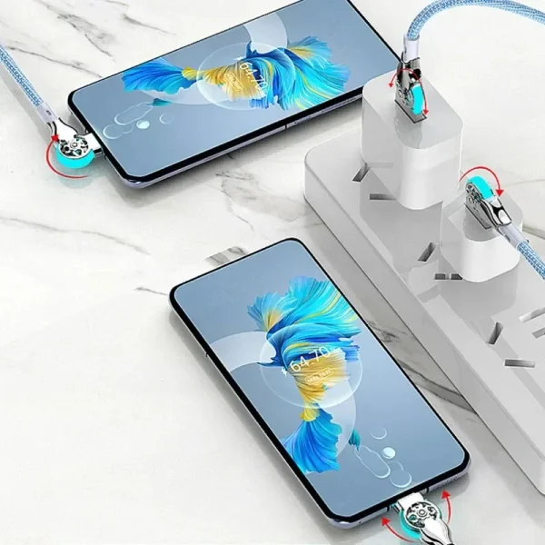 Fast-Charge-Type-C-Cable-Micro-USB-180-Degree-Rotation-Elbow-Gamer-Cable-for-Xiaomi-Samsung-3