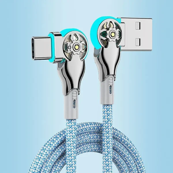 Fast-Charge-Type-C-Cable-Micro-USB-180-Degree-Rotation-Elbow-Gamer-Cable-for-Xiaomi-Samsung