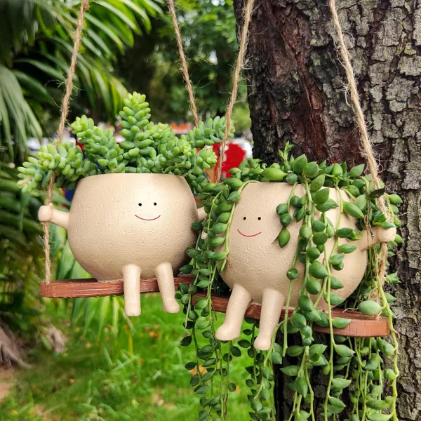 Flower-Pot-Lovely-Swing-Face-Planter-Pot-Creative-Wall-Hanging-Head-Planter-Multifunctional-Creative-Resin-Pot-1