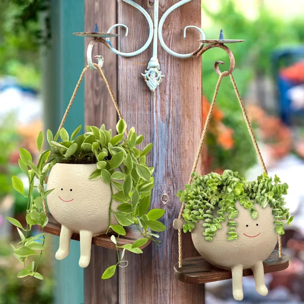 Flower-Pot-Lovely-Swing-Face-Planter-Pot-Creative-Wall-Hanging-Head-Planter-Multifunctional-Creative-Resin-Pot-2