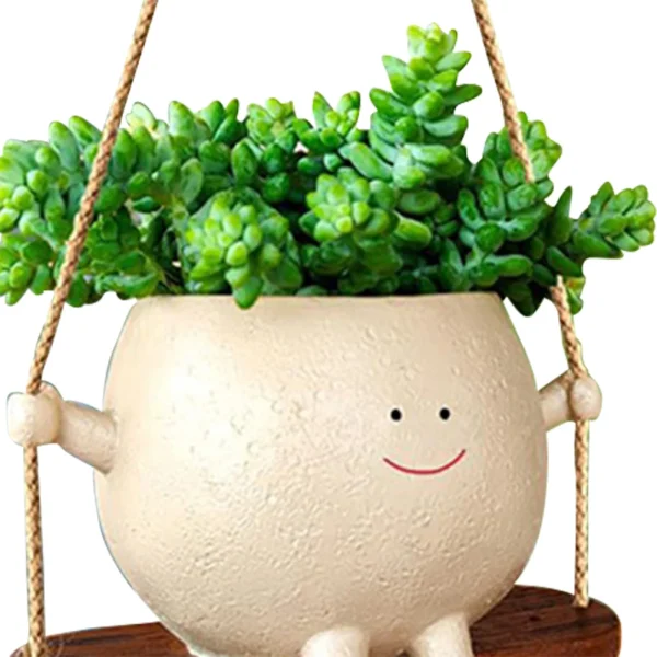 Flower-Pot-Lovely-Swing-Face-Planter-Pot-Creative-Wall-Hanging-Head-Planter-Multifunctional-Creative-Resin-Pot-4