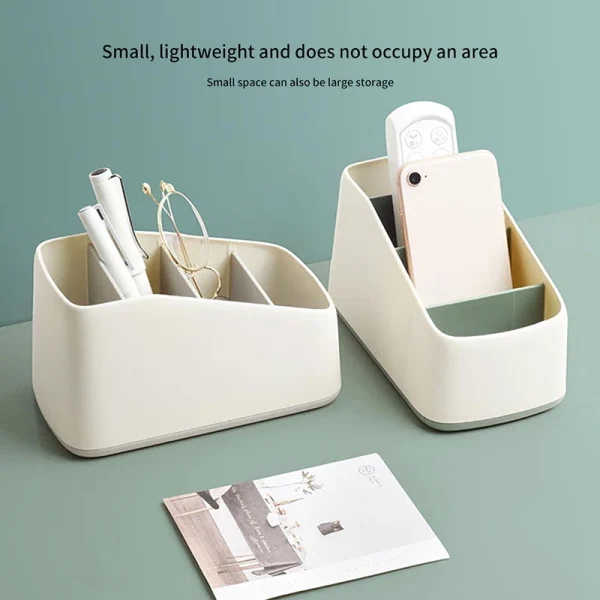 Remote-Control-Holder-4-Slot-Desktop-Storage-Box-Tv-Remote-Control-Phone-Trapezoidal-Basket-Stationery-Organizer-2