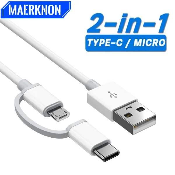 0-50m-1-2m-2m-2-in-1-Data-Cable-Micro-USB-Type-C-Data-Adapter