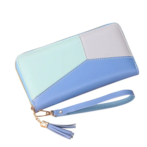 2023-New-Women-s-Wallet-Long-Contrast-Panel-Zipper-Tassel-Large-Capacity-Wallet-Mobile-Case-5