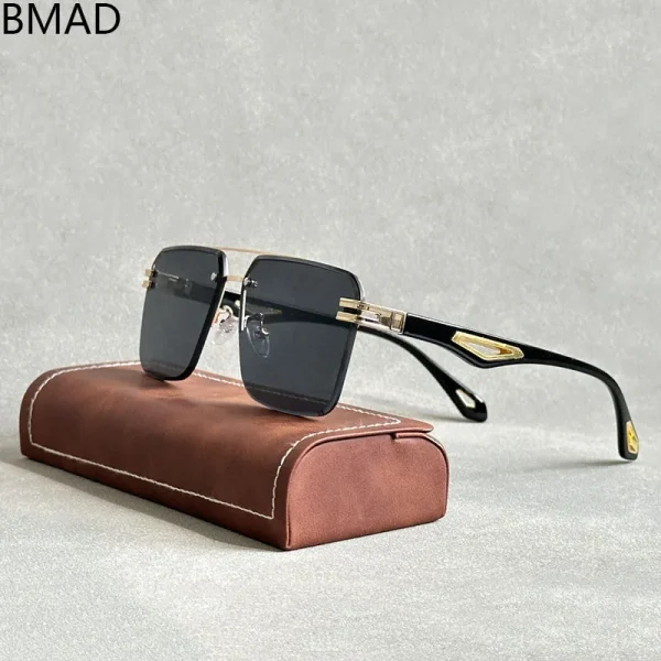 2024-New-Vintage-Sunglasses-For-Men-Square-Rimless-Glasses-Dropshipping-Sunglasses-Luxury-Brand-Oculos-Sun-Lentes