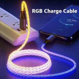 3-in-1 RGB USB to Type C 66W Fast Charging Cable