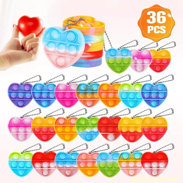 36PCS-Mini-Heart-Pop-Fidget-Toys-Pack-Party-Favors-Pop-Bubble-Fidget-Bulk-Sensory-Toy-Keychain
