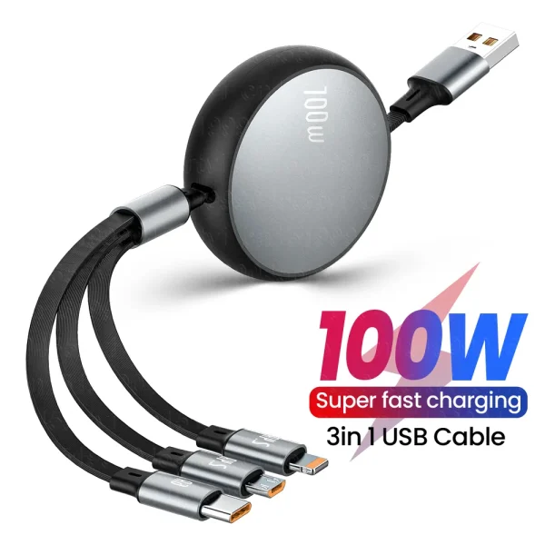 3in1-Retractable-6A-100W-USB-Cable-for-iPhone-14-13-12-Pro-Max-USB-To-8