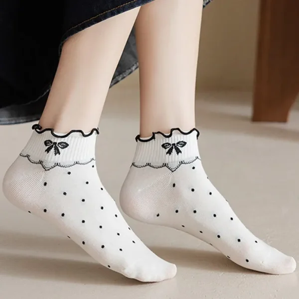 5-PairsWomens-Socks-Spring-Snd-Summer-Thin-Ins-Fashion-Casual-Cute-Japanese-Boat-Socks-Student-Lace-2