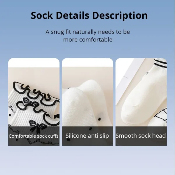 5-PairsWomens-Socks-Spring-Snd-Summer-Thin-Ins-Fashion-Casual-Cute-Japanese-Boat-Socks-Student-Lace-5