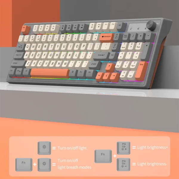 98-key-Wireless-Keyboard-2-4G-Bluetooth-Dual-mode-Connection-Rainbow-Light-Multi-function-Suitable-for-3