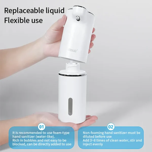 Automatic-Foam-Soap-Dispensers-Bathroom-Smart-Washing-Hand-Machine-With-USB-Charging-White-High-Quality-ABS-3