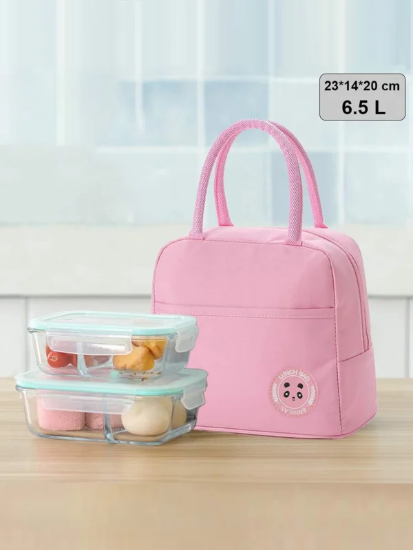 Bento-Bag-Bear-Label-600D-Oxford-Cloth-Thickened-Aluminum-Foil-Insulation-Waterproof-Durable-Lightweight-Soild-Color-3