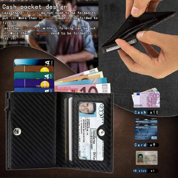 Carbon-Fiber-Leather-Business-Metal-Aluminum-Wallet-for-Men-RFID-Blocking-100-Genuine-Leather-Slim-Pop-1