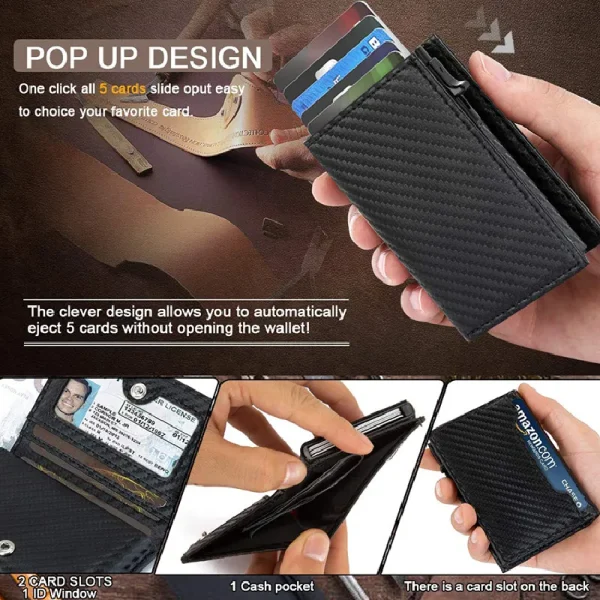 Carbon-Fiber-Leather-Business-Metal-Aluminum-Wallet-for-Men-RFID-Blocking-100-Genuine-Leather-Slim-Pop-2