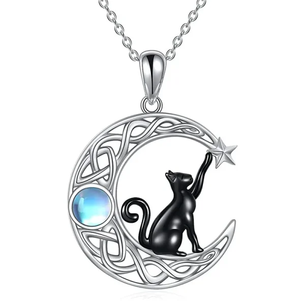 Creative-Crescent-Star-Cat-Moonstone-Pendant-Necklace-for-Women-Vintage-Opal-Moon-Clavicle-Chain-Necklace-Birthday-1
