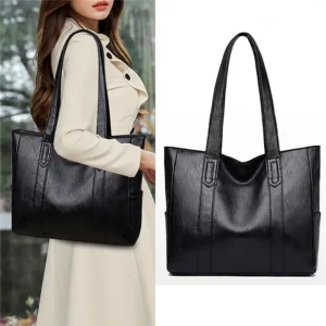 Female Big Soft Leather Satchel Bag