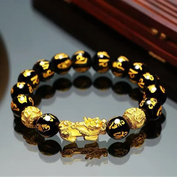 Feng-Shui-Men-s-Lucky-Prayer-Beads-Bracelet-for-Men-Women-Wristband-Gold-Color-Pixiu-Wealth