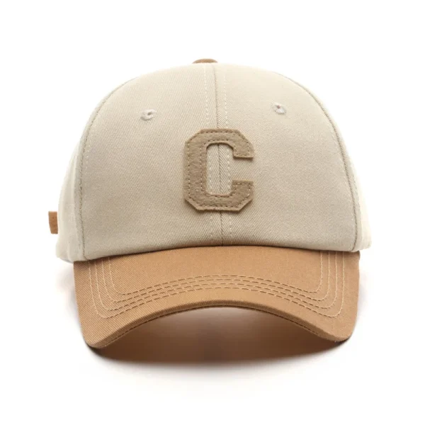 Glof-CapCotton-Baseball-Cap-for-Women-and-Men-Casual-Snapback-Hat-Fashion-Letter-C-Patch-Hat-1