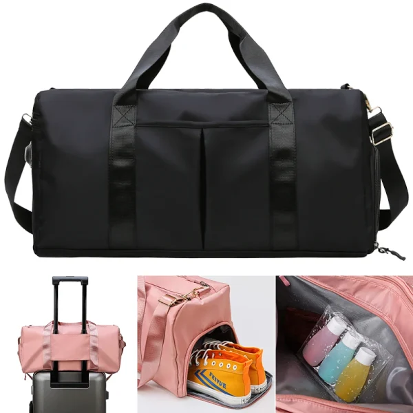 Gym-Bag-Men-Women-Training-Fitness-Swim-Travel-Luggage-Handbag-Yoga-Shoulder-Pack-Shoes-Storage-Waterproof