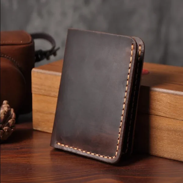 Handmade-Vintage-Crazy-horse-Genuine-Leather-Men-Wallet-Men-Purse-Leather-Short-Card-Wallet-for-Male