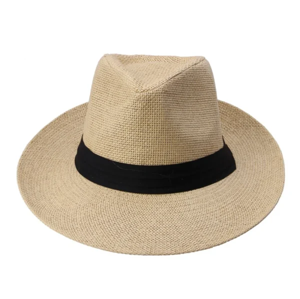 Hot-Fashion-Summer-Casual-Unisex-Beach-Trilby-Large-Brim-Jazz-Sun-Hat-Panama-Hat-Paper-Straw