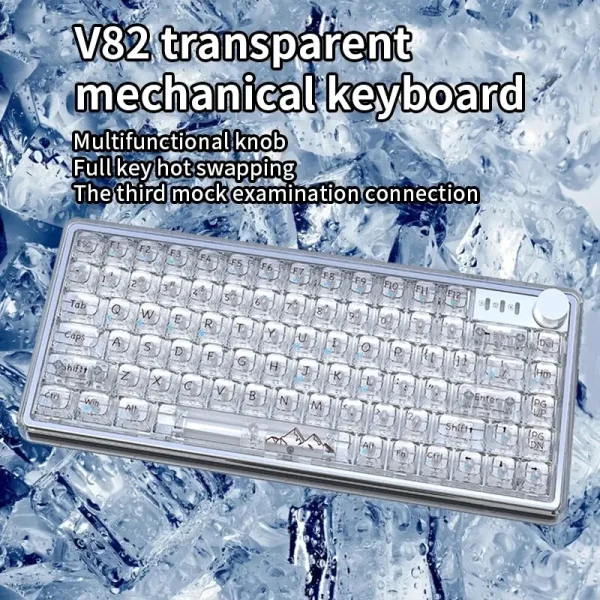 ITLY-V82-Transparent-Mechanical-Keyboard-Wireless-Bluetooth-the-Third-Mock-Examination-Mouse-Customized-Office-Games-Keyboard