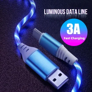 LED light Mobile Phone Charger Cables Type C