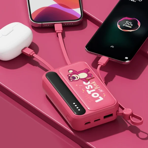 MINISO-20000mAh-Power-Bank-Built-in-Data-Cable-Fast-Charging-Cute-Powerbank-Portable-Rechargeable-Battery-Girl-2