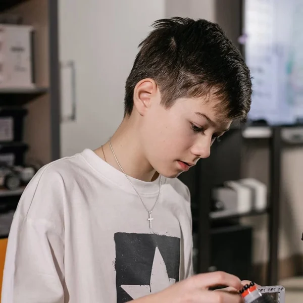 Mens-Women-Chain-Necklace-Black-Cross-Stainless-Steel-Pendant-3mm-Gold-Color-Box-Chain-Fashion-Peace-4