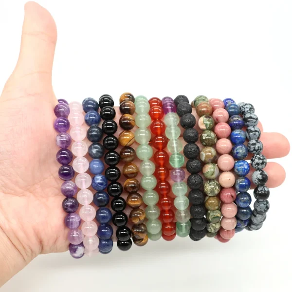 Natural-Stone-Round-Beads-Bracelet-Amethyst-Rose-Quartz-Chakra-Healing-Crystal-Elastic-Stretch-Bangle-For-Women-4