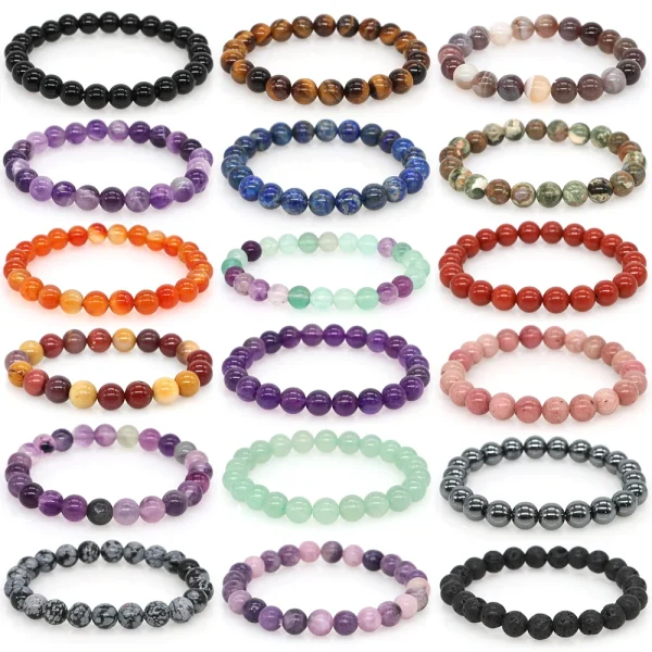 Natural-Stone-Round-Beads-Bracelet-Amethyst-Rose-Quartz-Chakra-Healing-Crystal-Elastic-Stretch-Bangle-For-Women