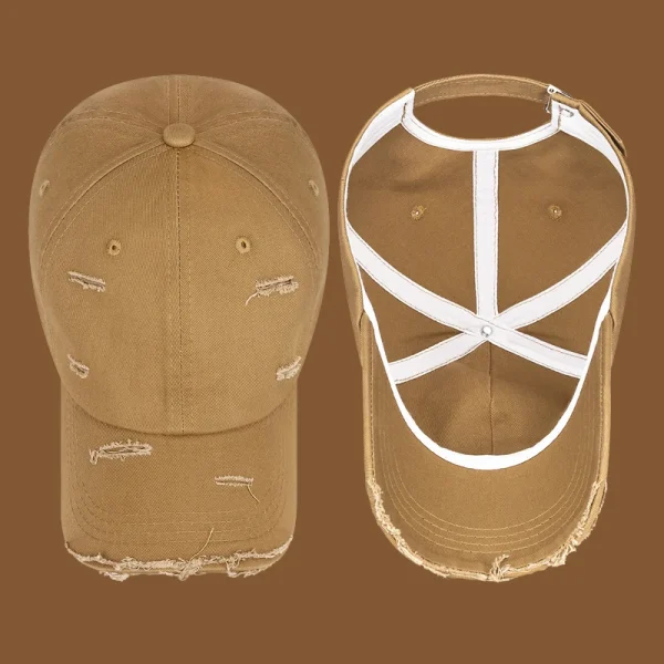 New-Fashion-Unisex-Distressed-Design-Style-Solid-Color-Cotton-Baseball-Cap-Trucker-Hat-2