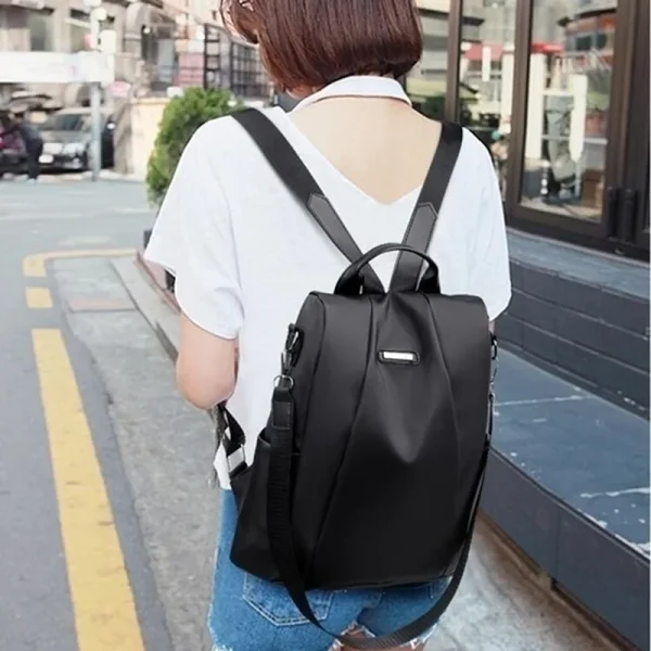 New-Women-s-Multifunction-Backpack-Casual-Nylon-Solid-Color-School-Bag-For-Girls-Fashion-Detachable-Strap-1