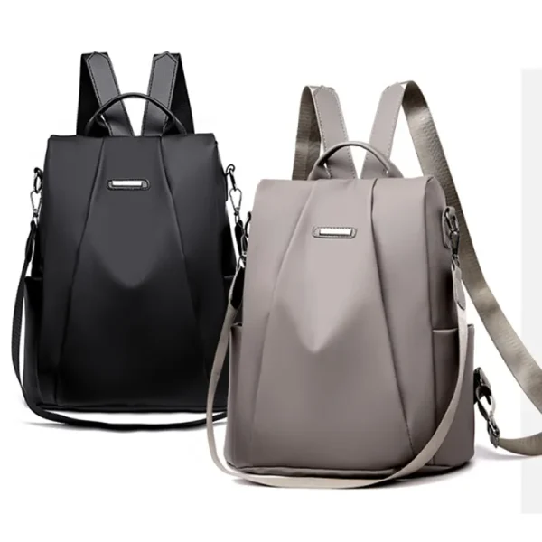 New-Women-s-Multifunction-Backpack-Casual-Nylon-Solid-Color-School-Bag-For-Girls-Fashion-Detachable-Strap