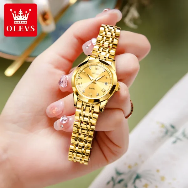 OLEVS-Fashion-Golden-Watch-For-Women-Stainless-Steel-Elegant-Rhombus-Original-Quartz-Waterproof-Women-s-Watches-2