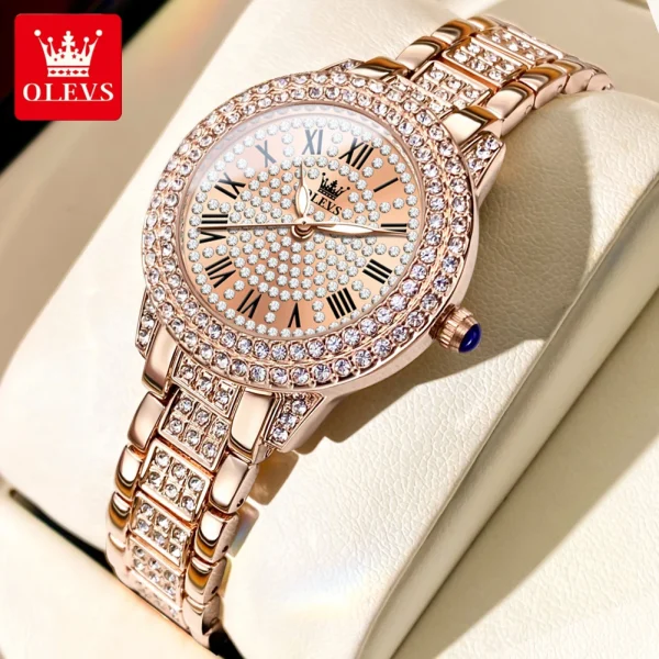 OLEVS-Women-s-Watches-Fashion-Original-Quartz-Wrist-Watch-for-Ladies-Roman-Dial-Dazzling-Diamond-Waterproof-1