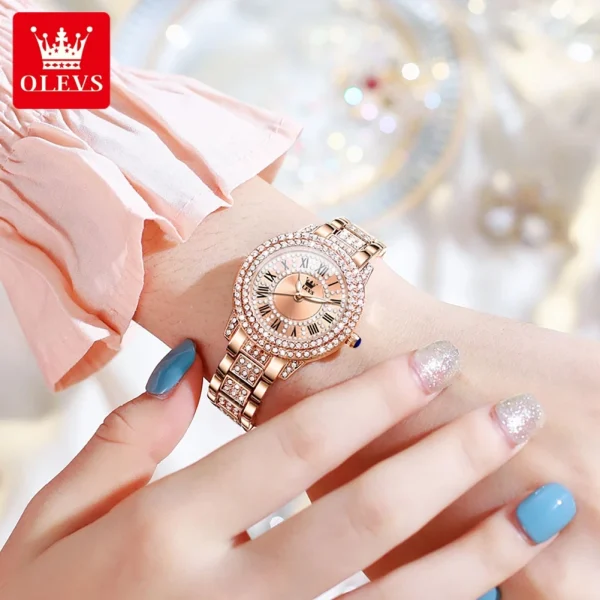 OLEVS-Women-s-Watches-Fashion-Original-Quartz-Wrist-Watch-for-Ladies-Roman-Dial-Dazzling-Diamond-Waterproof-3