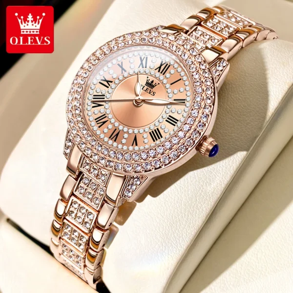 OLEVS-Women-s-Watches-Fashion-Original-Quartz-Wrist-Watch-for-Ladies-Roman-Dial-Dazzling-Diamond-Waterproof