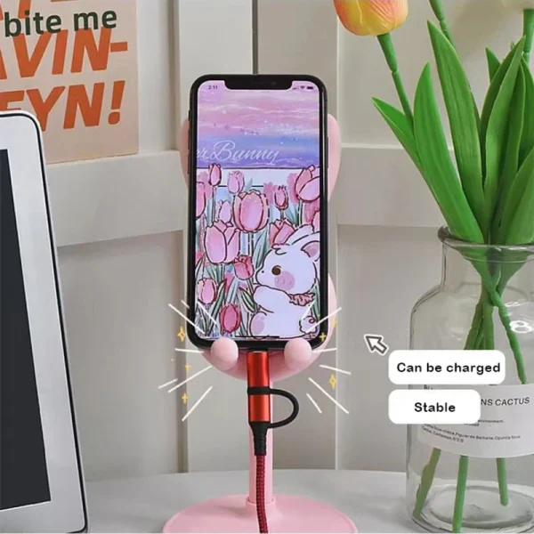 Pink-Phone-Holder-Desktop-Cell-Phone-Stand-For-iPhone-13-14-Samsung-Smartphone-Adjustable-Lovely-Rabbit-3