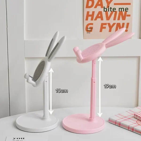 Pink-Phone-Holder-Desktop-Cell-Phone-Stand-For-iPhone-13-14-Samsung-Smartphone-Adjustable-Lovely-Rabbit-4