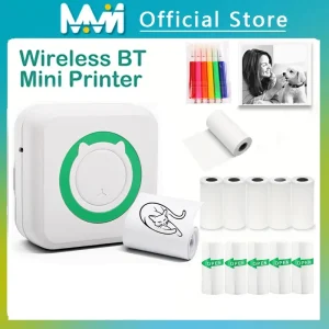 Portable Mini Thermal Printer Wirelessly With USB Cable