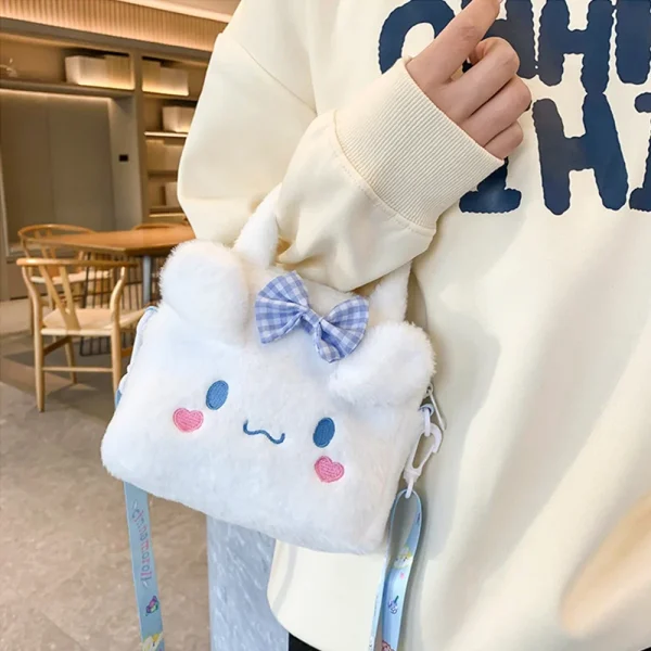 Sanrio-Plush-Bag-Kawaii-Kuromi-Cinnamoroll-Melody-Cartoon-Anime-Handbag-Crossbody-Cosmetic-Travel-Storage-Bags-Women-3